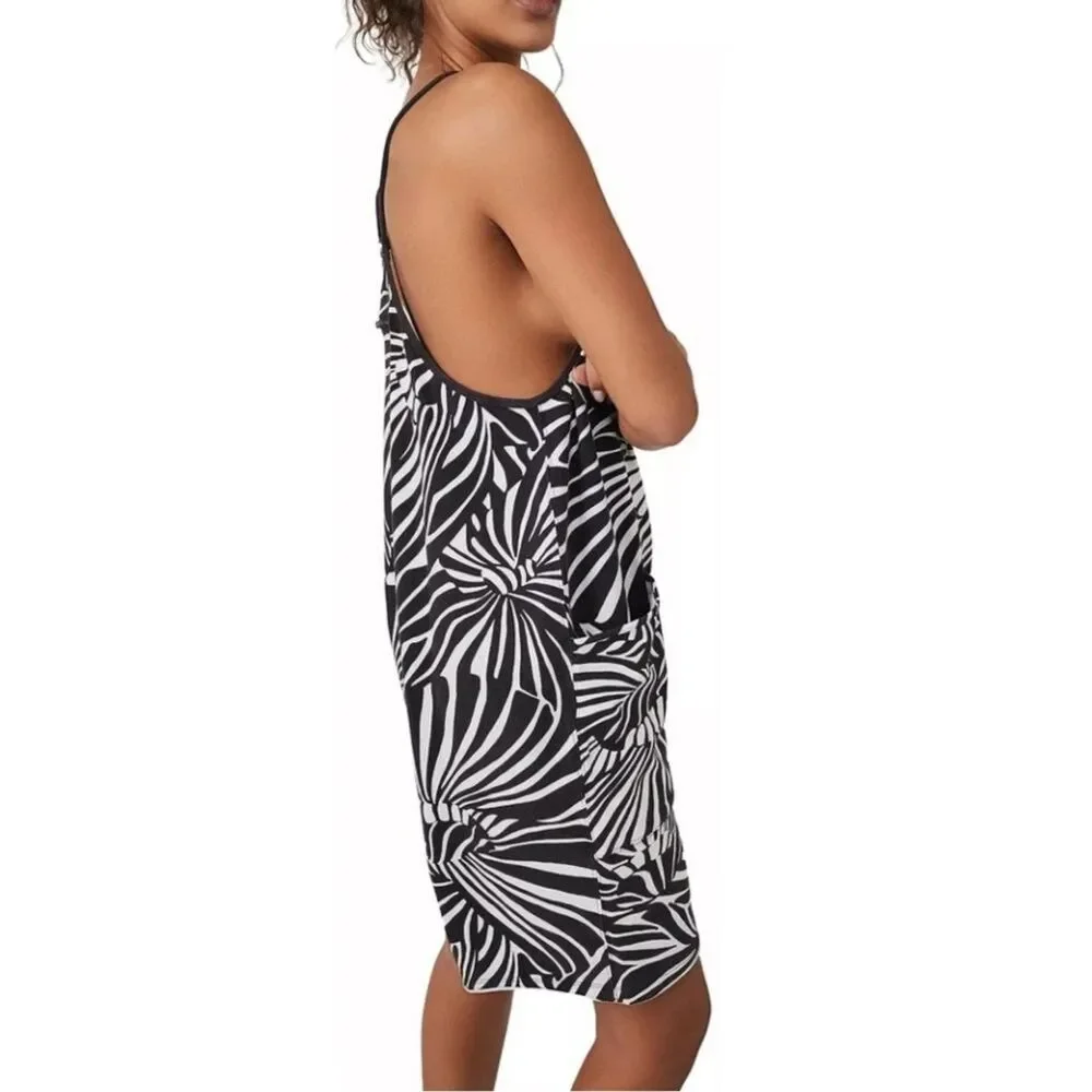 FREE PEOPLE MOVEMENT HOT SHOT ZEBRA PRINT ACTIVE ROMPER / SIZE XS